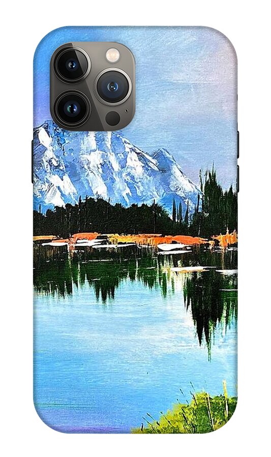 Mountain Lake at Sunset - Phone Case