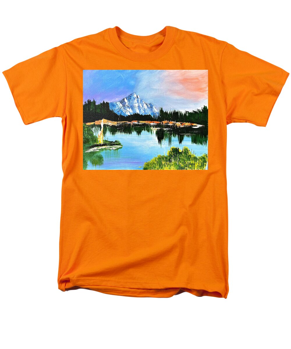 Mountain Lake at Sunset - Men's T-Shirt  (Regular Fit)