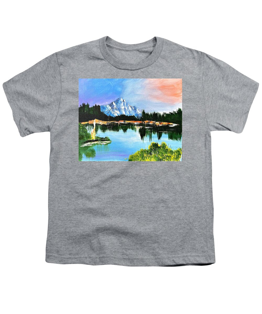 Mountain Lake at Sunset - Youth T-Shirt