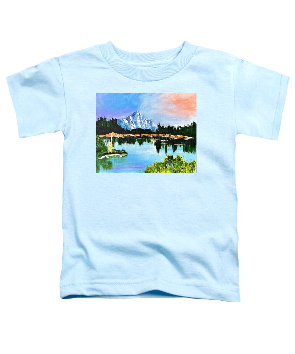 Mountain Lake at Sunset - Toddler T-Shirt