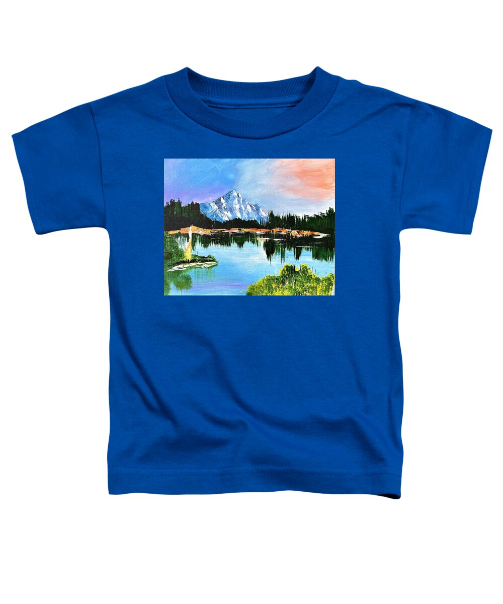 Mountain Lake at Sunset - Toddler T-Shirt
