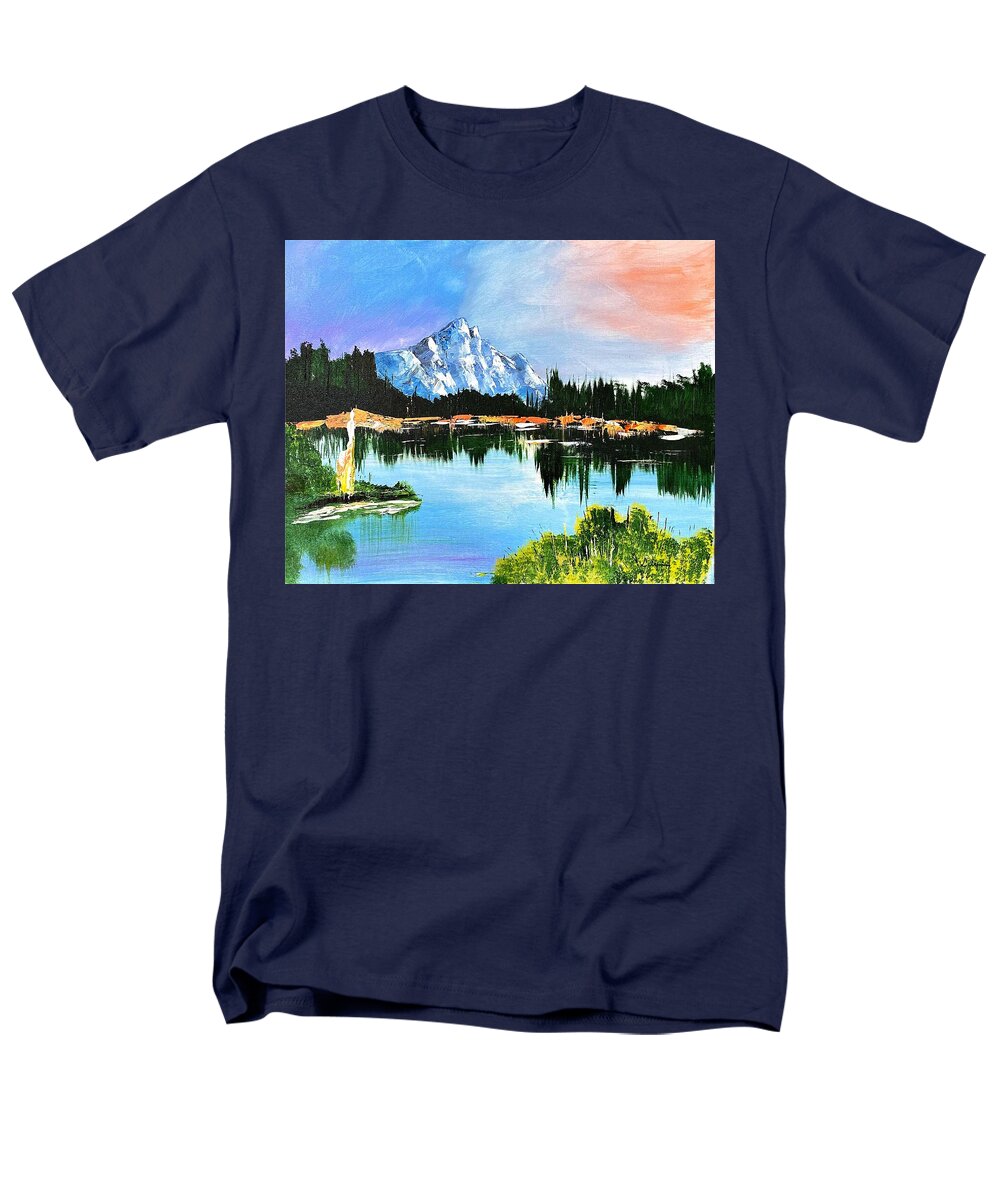 Mountain Lake at Sunset - Men's T-Shirt  (Regular Fit)