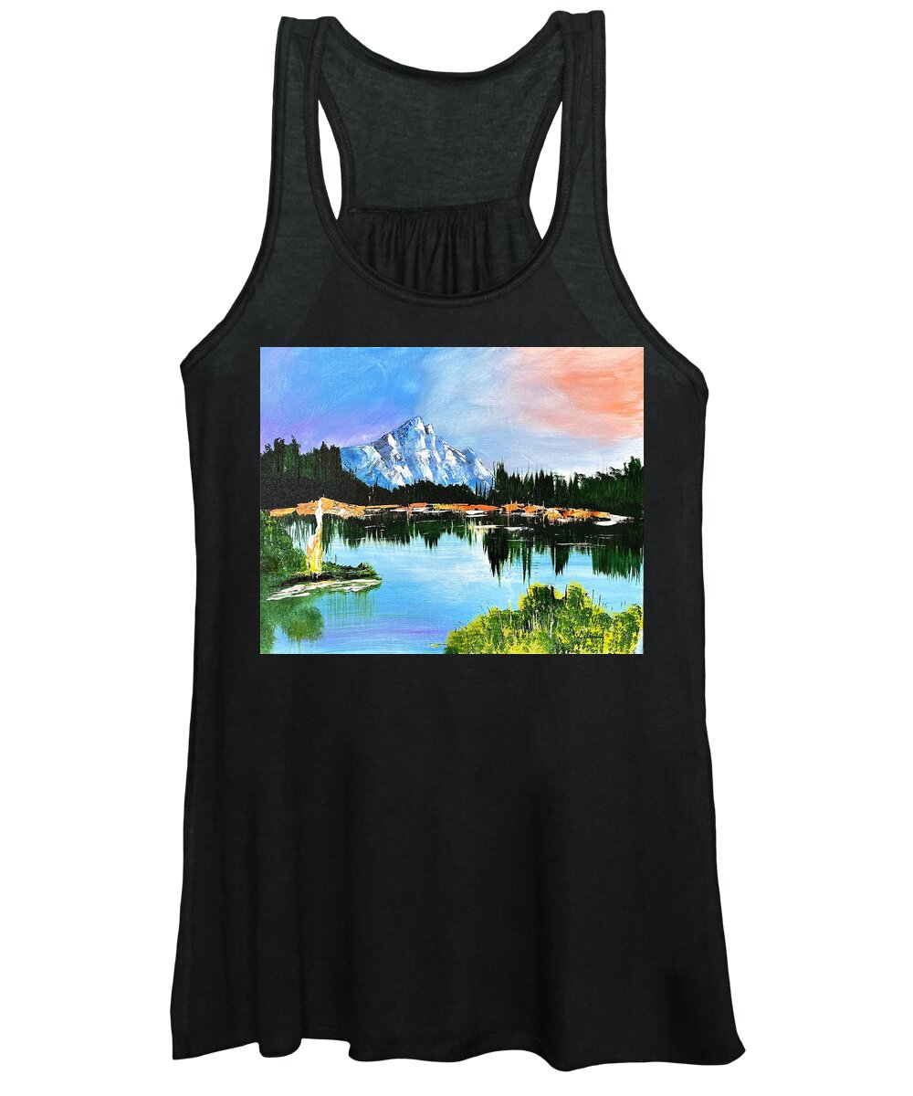 Mountain Lake at Sunset - Women's Tank Top
