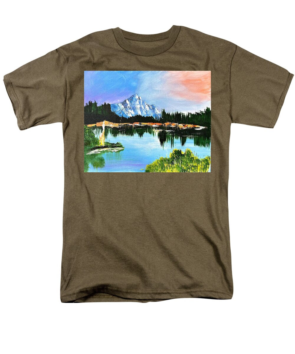 Mountain Lake at Sunset - Men's T-Shirt  (Regular Fit)