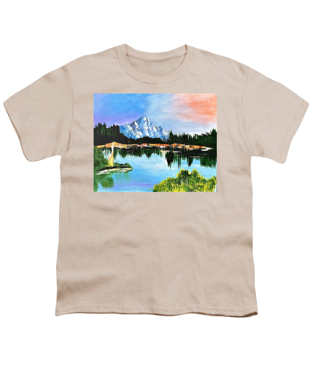 Mountain Lake at Sunset - Youth T-Shirt