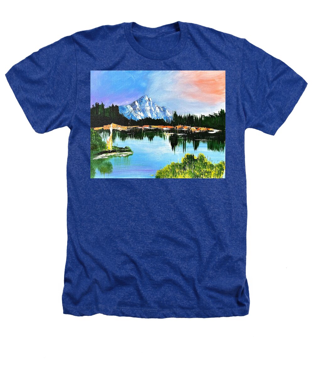 Mountain Lake at Sunset - Heathers T-Shirt