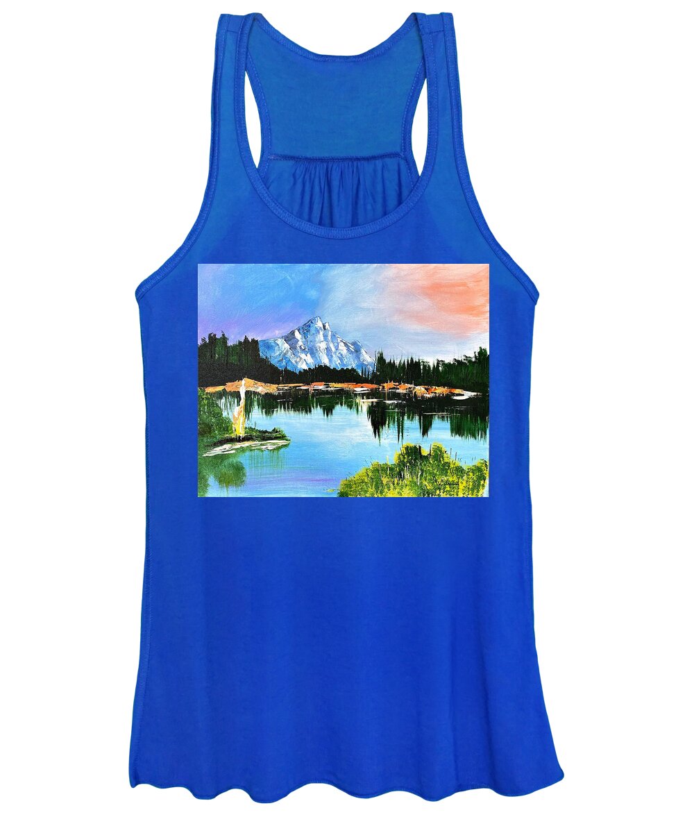 Mountain Lake at Sunset - Women's Tank Top
