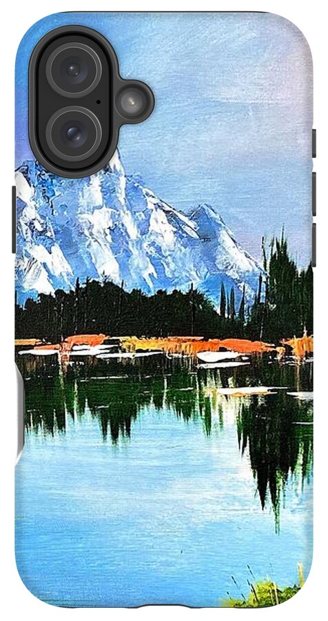 Mountain Lake at Sunset - Phone Case