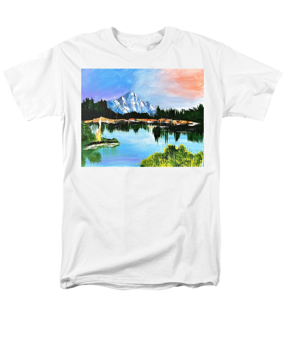 Mountain Lake at Sunset - Men's T-Shirt  (Regular Fit)