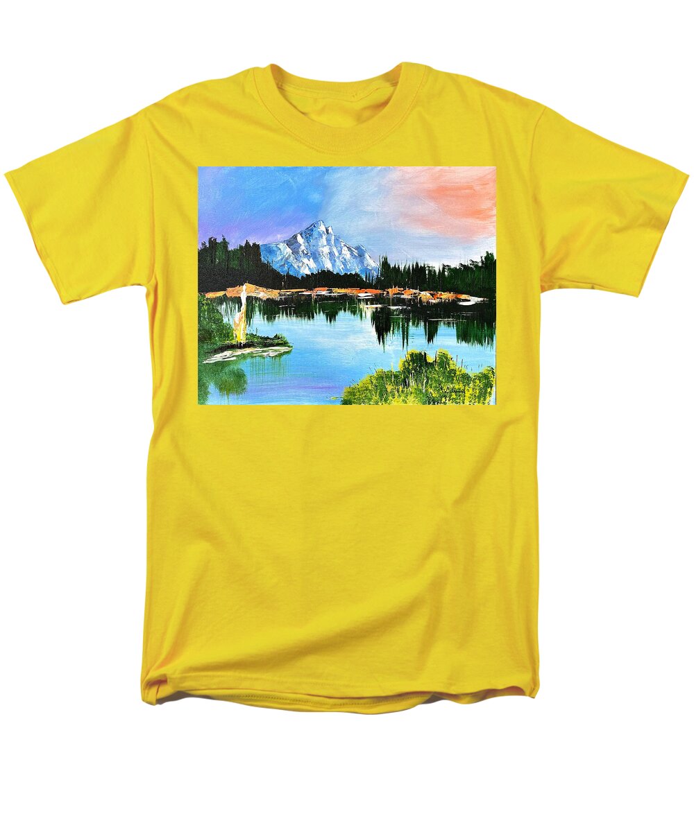 Mountain Lake at Sunset - Men's T-Shirt  (Regular Fit)