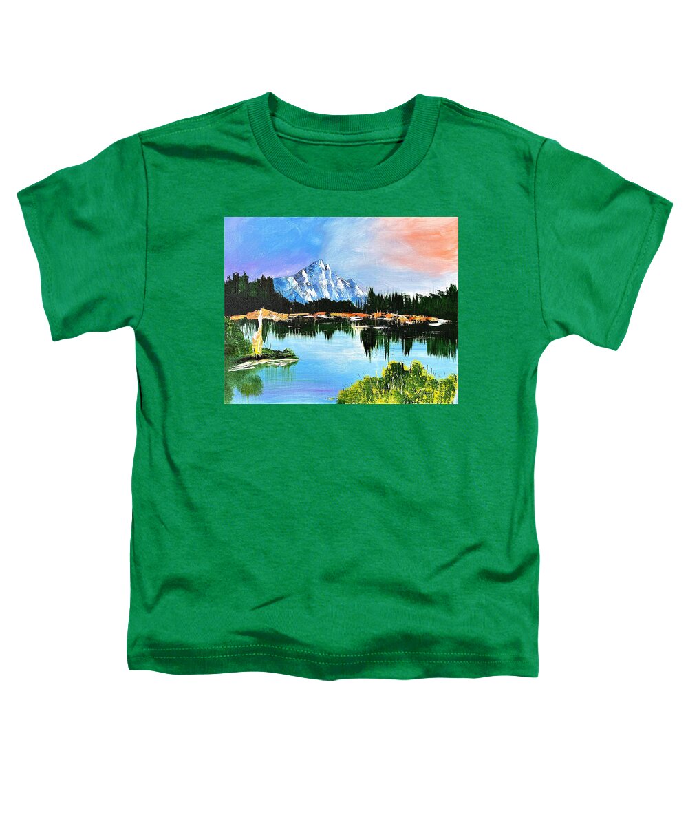Mountain Lake at Sunset - Toddler T-Shirt