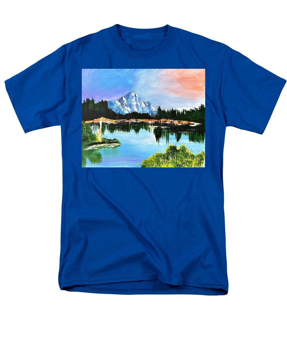 Mountain Lake at Sunset - Men's T-Shirt  (Regular Fit)