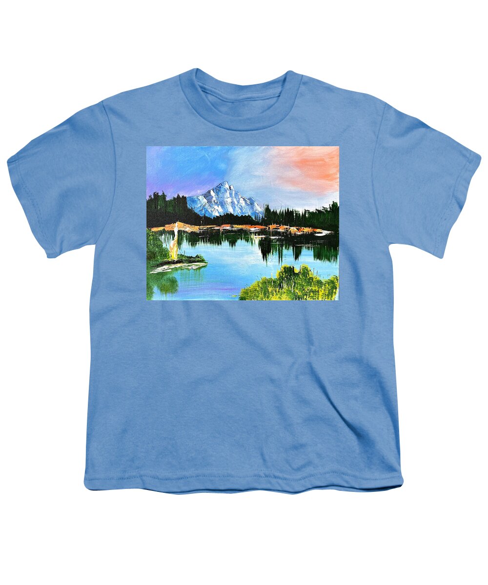 Mountain Lake at Sunset - Youth T-Shirt