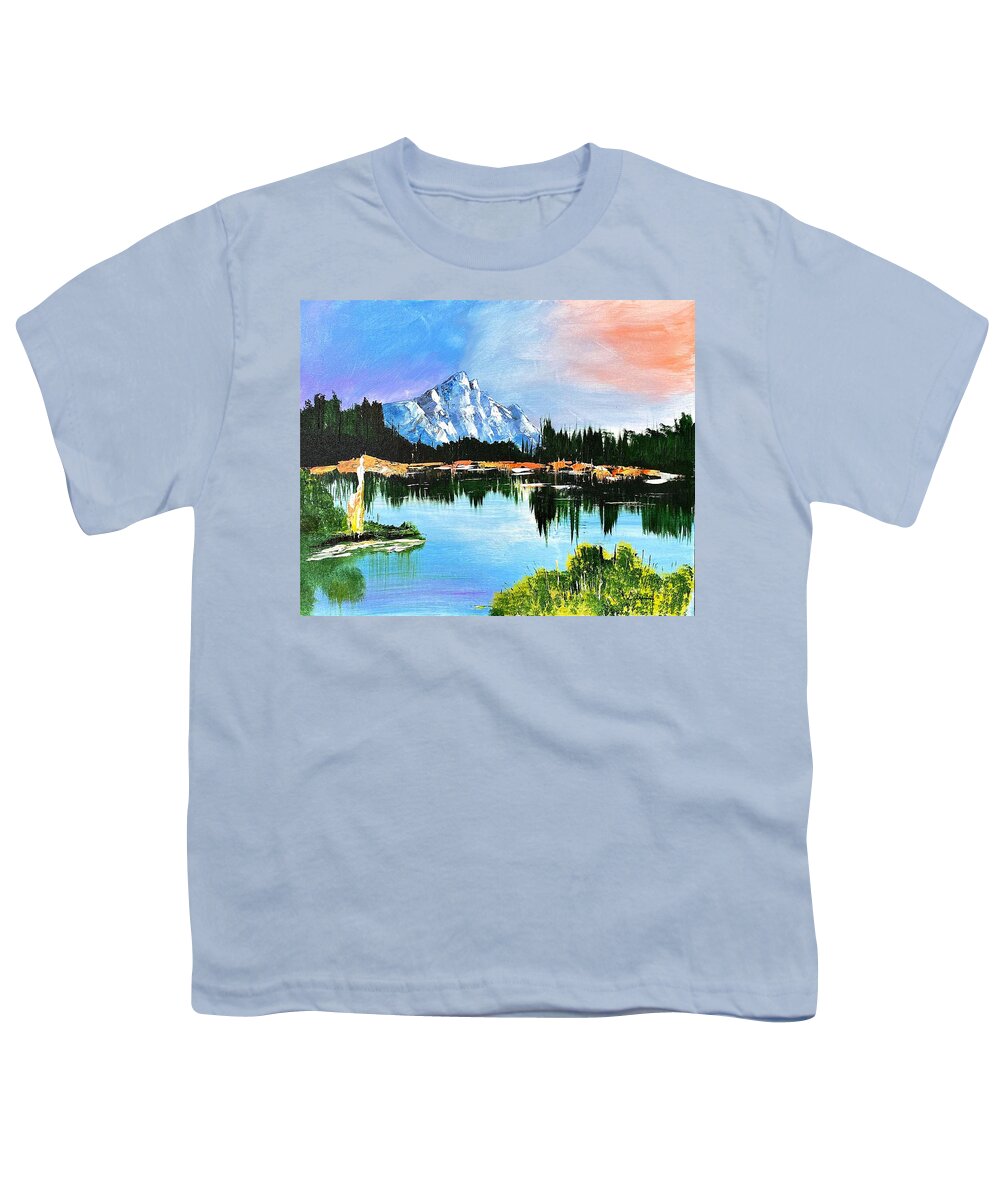 Mountain Lake at Sunset - Youth T-Shirt
