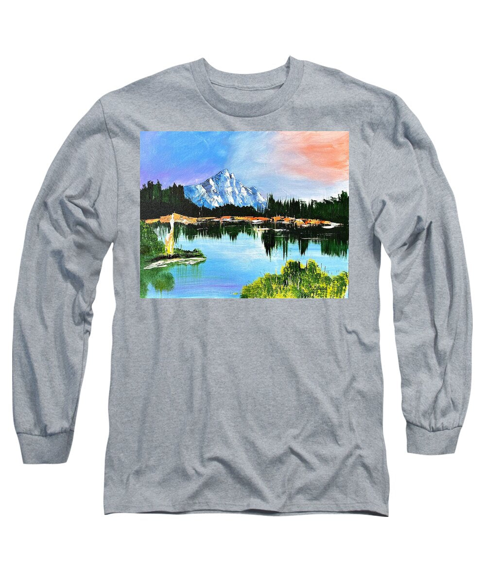 Mountain Lake at Sunset - Long Sleeve T-Shirt