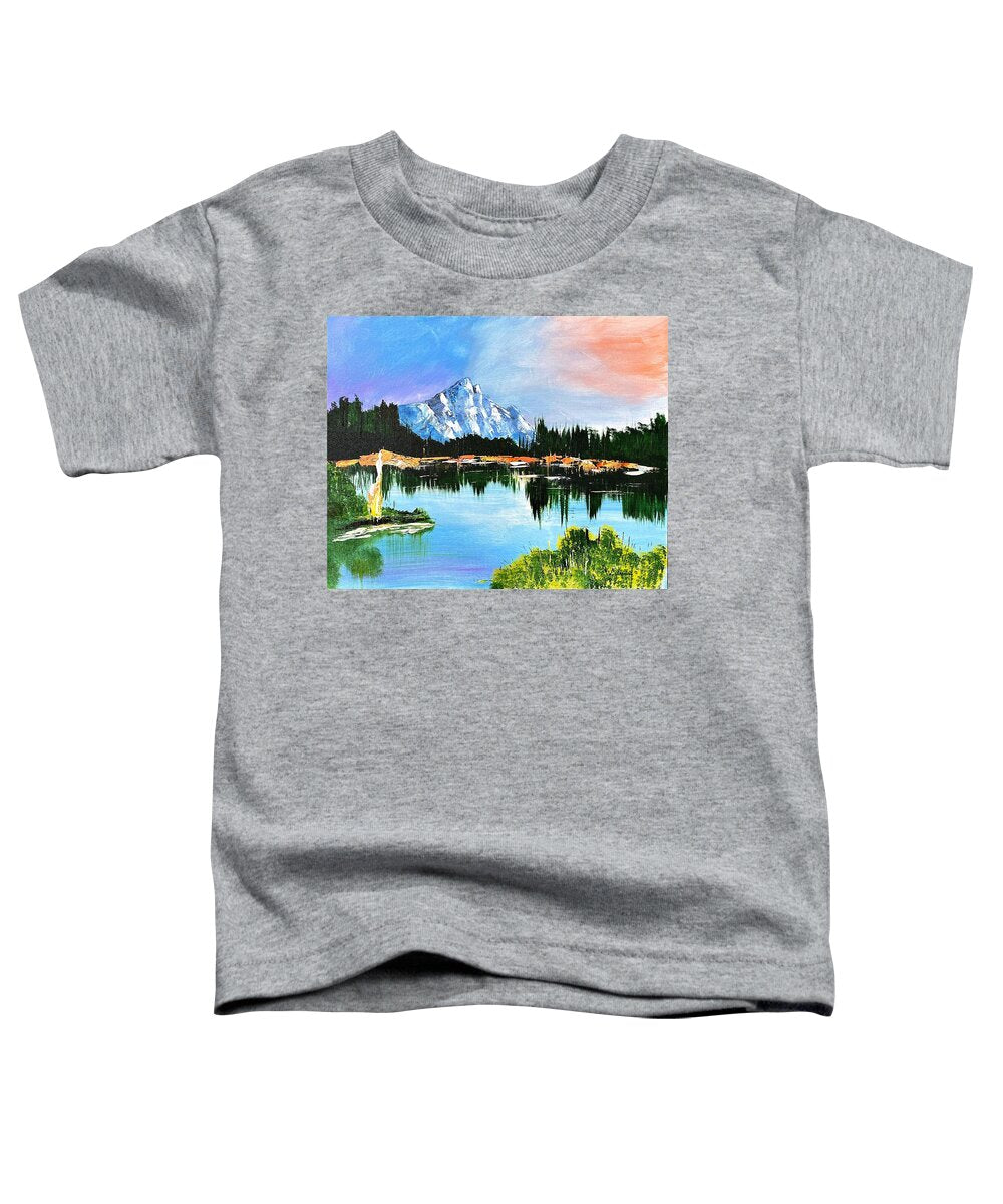 Mountain Lake at Sunset - Toddler T-Shirt
