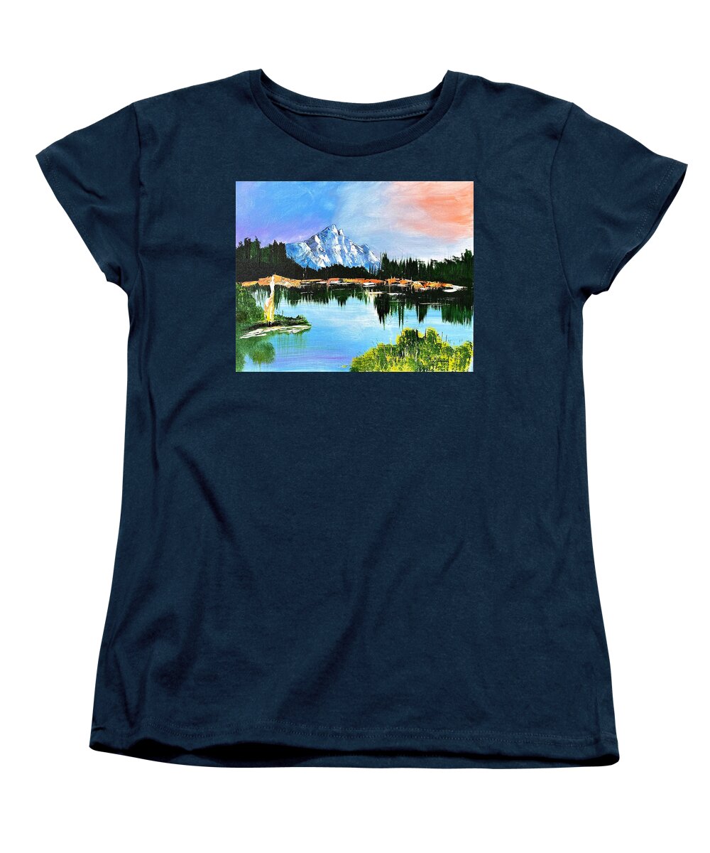 Mountain Lake at Sunset - Women's T-Shirt (Standard Fit)