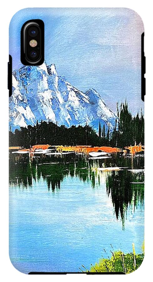 Mountain Lake at Sunset - Phone Case