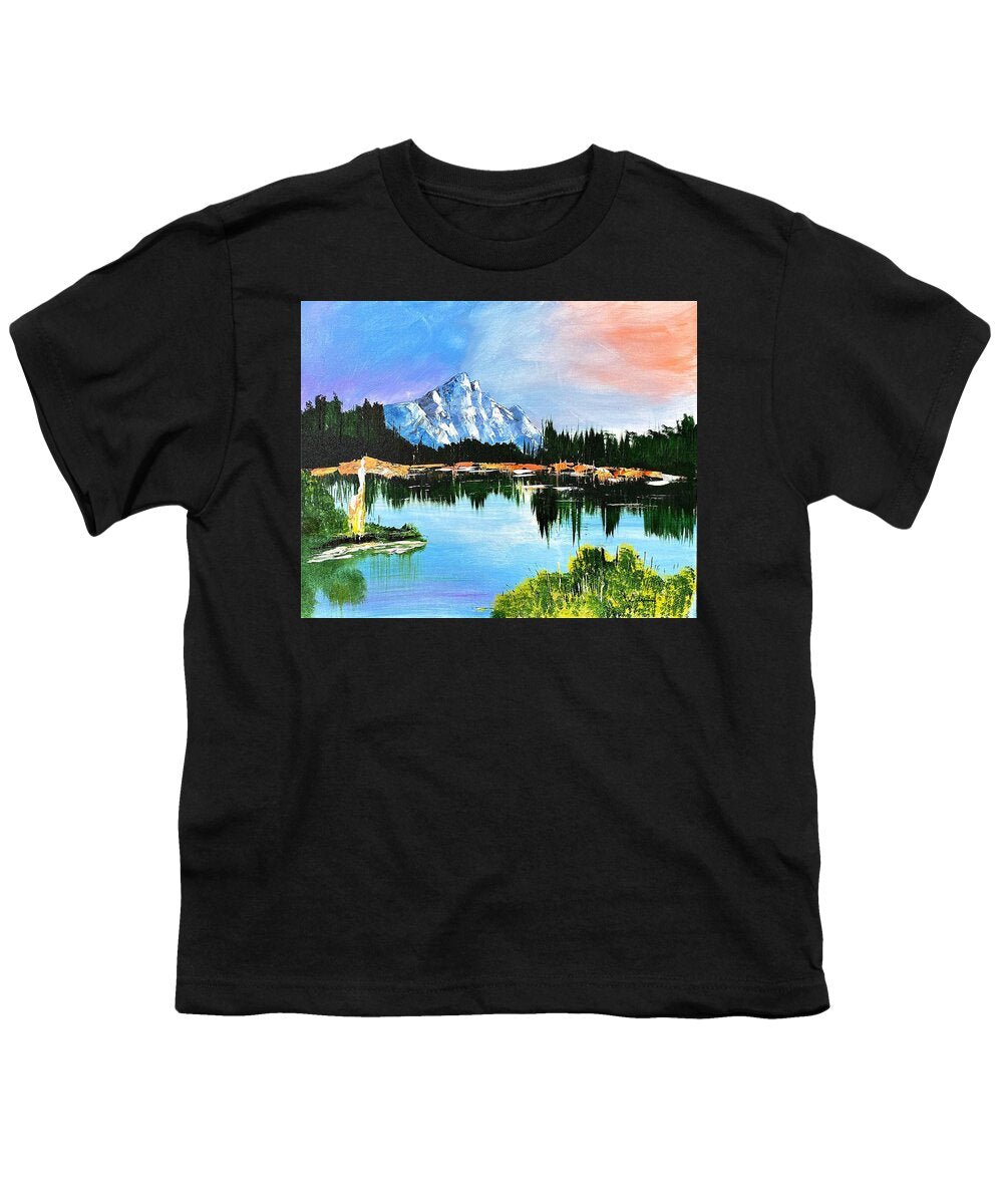 Mountain Lake at Sunset - Youth T-Shirt