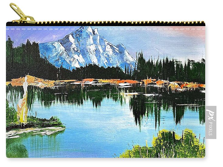 Mountain Lake at Sunset - Zip Pouch