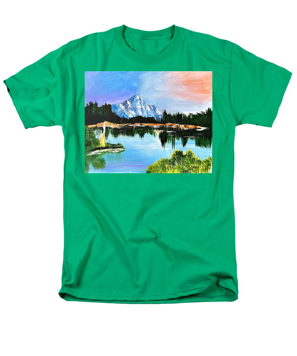 Mountain Lake at Sunset - Men's T-Shirt  (Regular Fit)