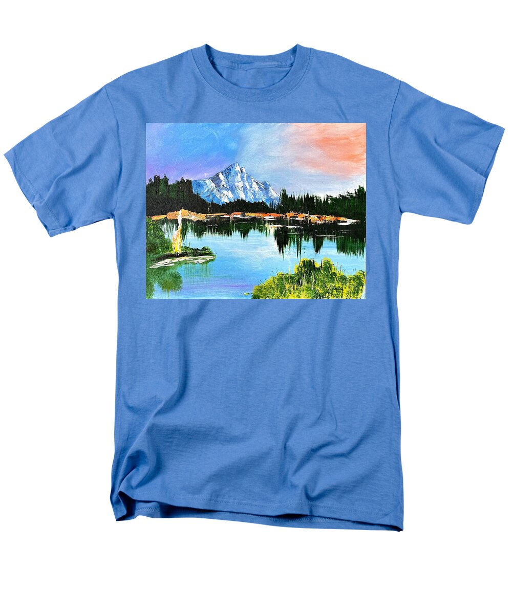 Mountain Lake at Sunset - Men's T-Shirt  (Regular Fit)