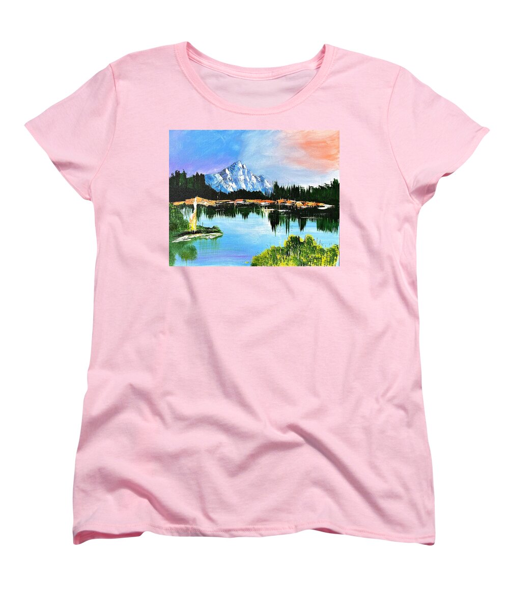 Mountain Lake at Sunset - Women's T-Shirt (Standard Fit)