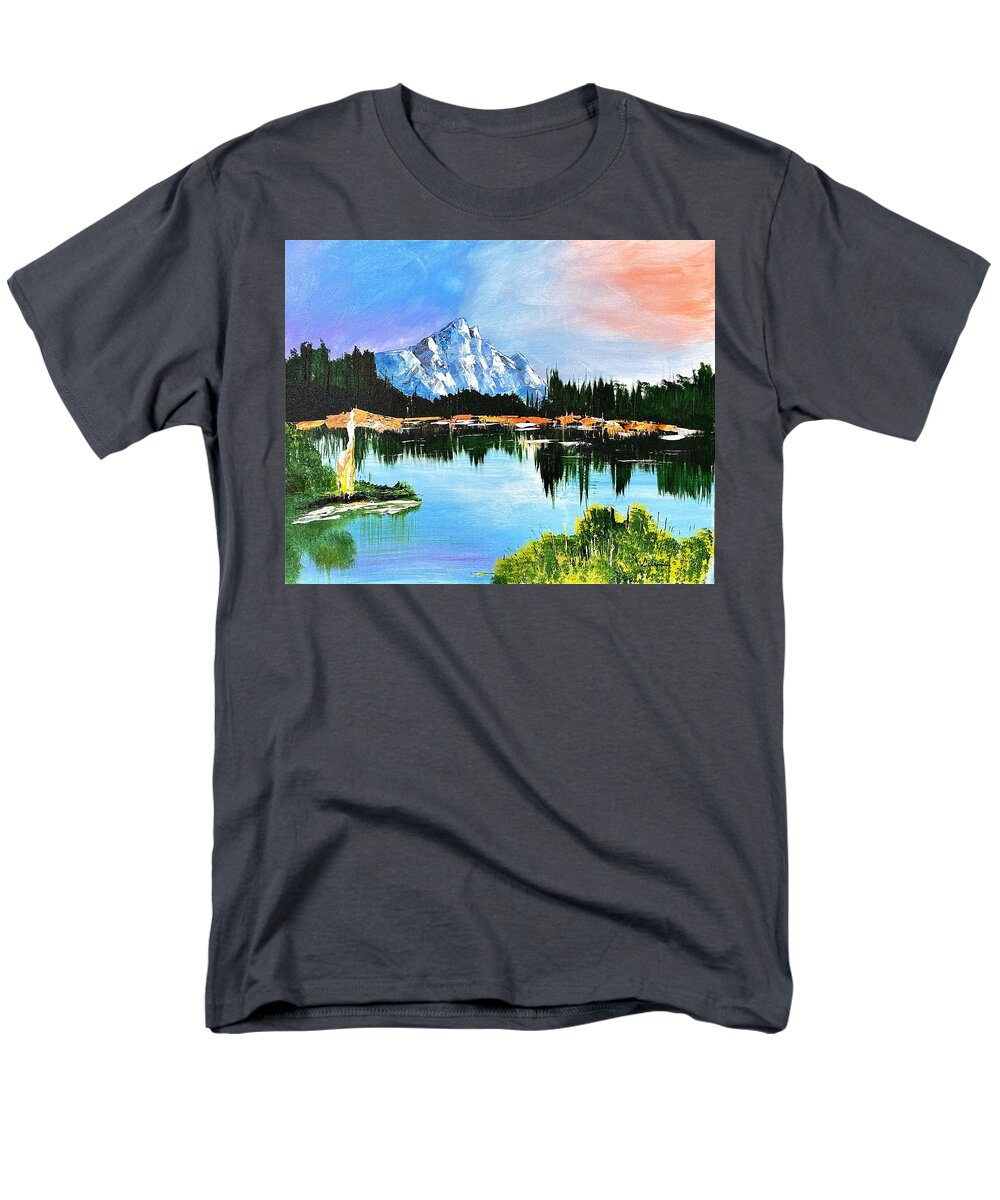 Mountain Lake at Sunset - Men's T-Shirt  (Regular Fit)