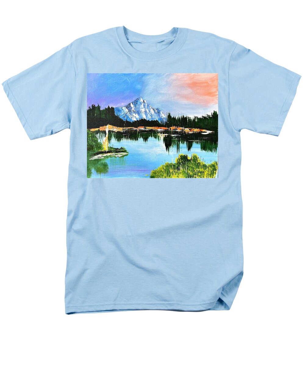 Mountain Lake at Sunset - Men's T-Shirt  (Regular Fit)