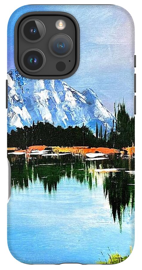 Mountain Lake at Sunset - Phone Case
