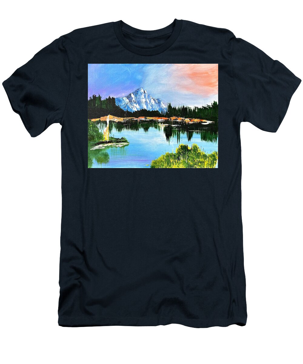 Mountain Lake at Sunset - T-Shirt