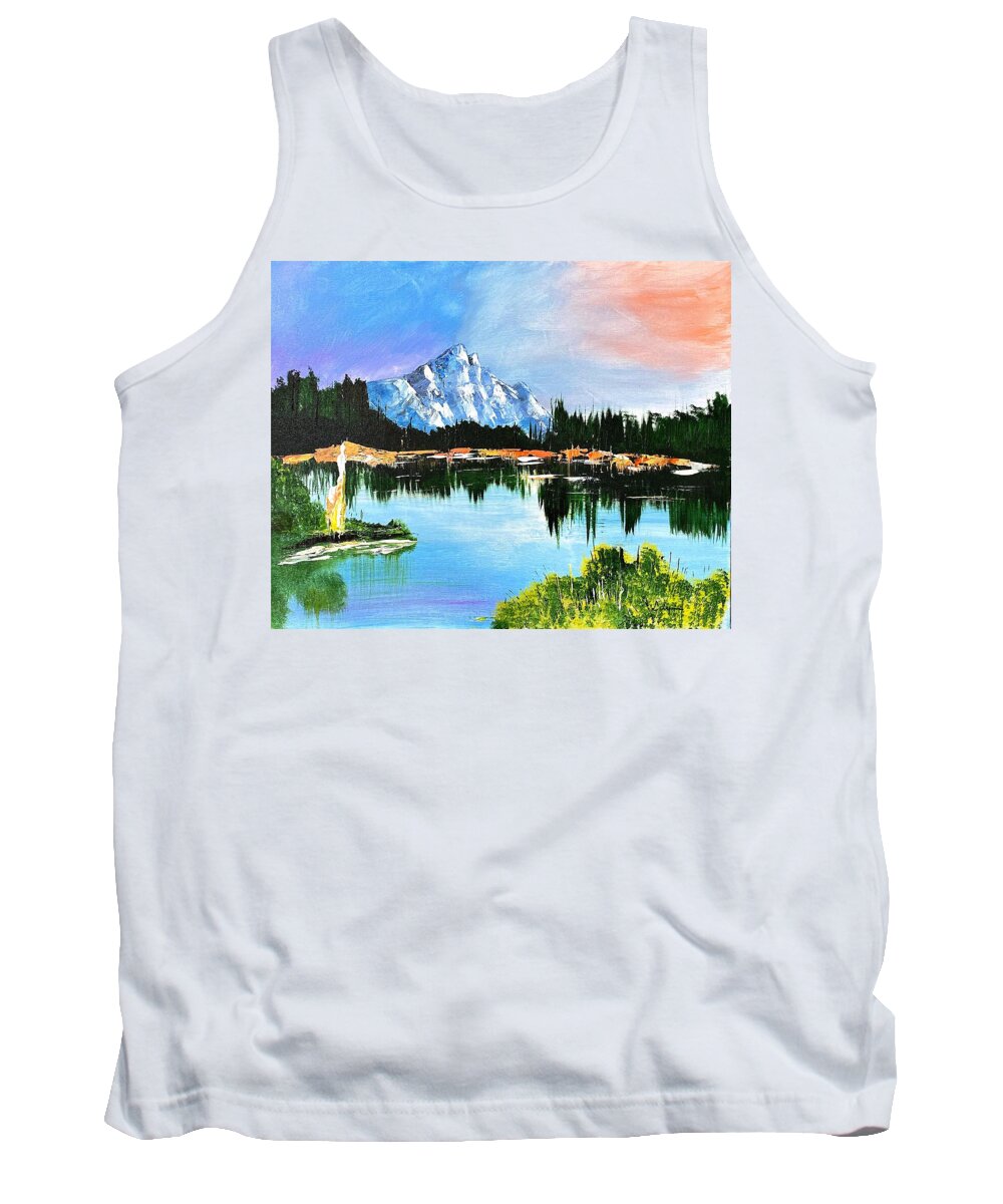 Mountain Lake at Sunset - Tank Top
