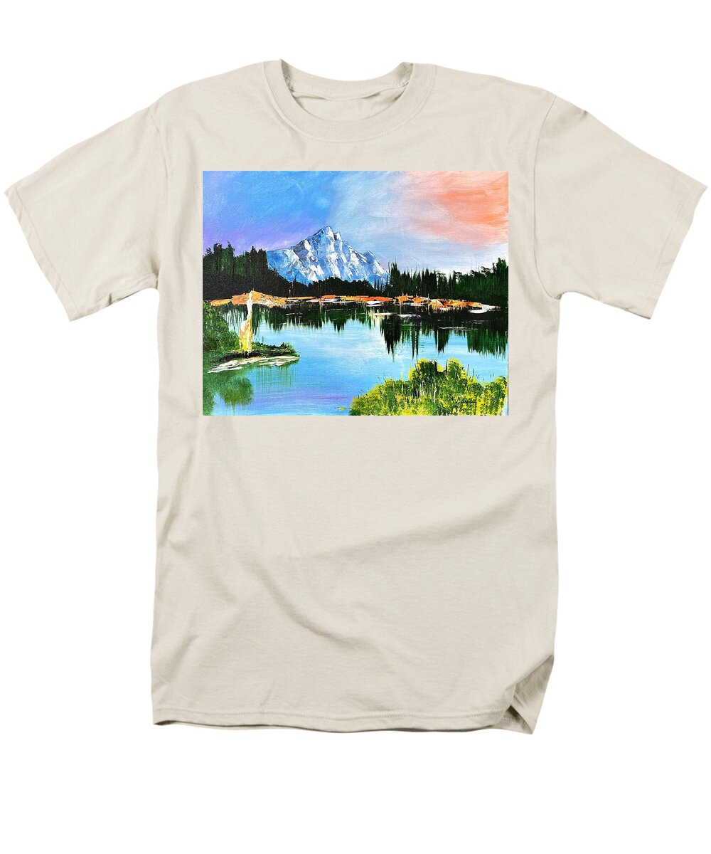 Mountain Lake at Sunset - Men's T-Shirt  (Regular Fit)