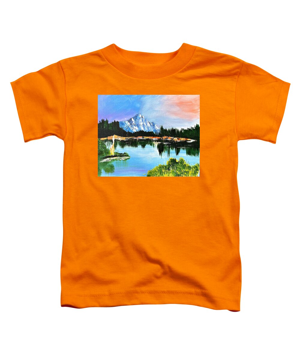 Mountain Lake at Sunset - Toddler T-Shirt