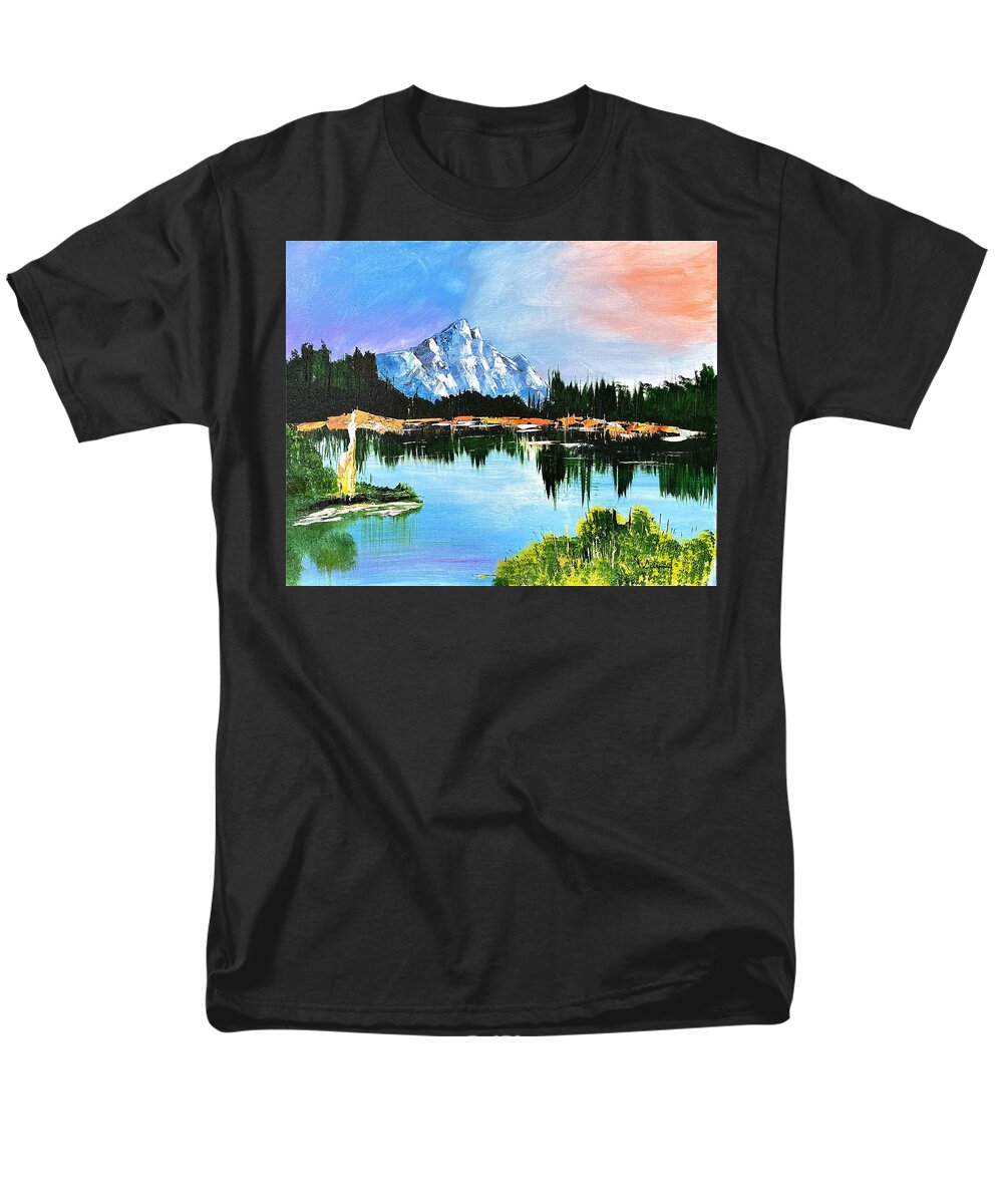 Mountain Lake at Sunset - Men's T-Shirt  (Regular Fit)