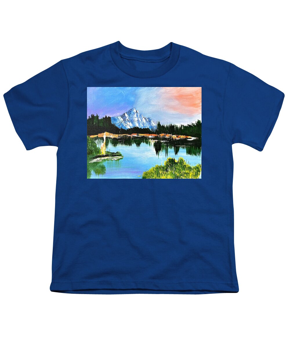 Mountain Lake at Sunset - Youth T-Shirt