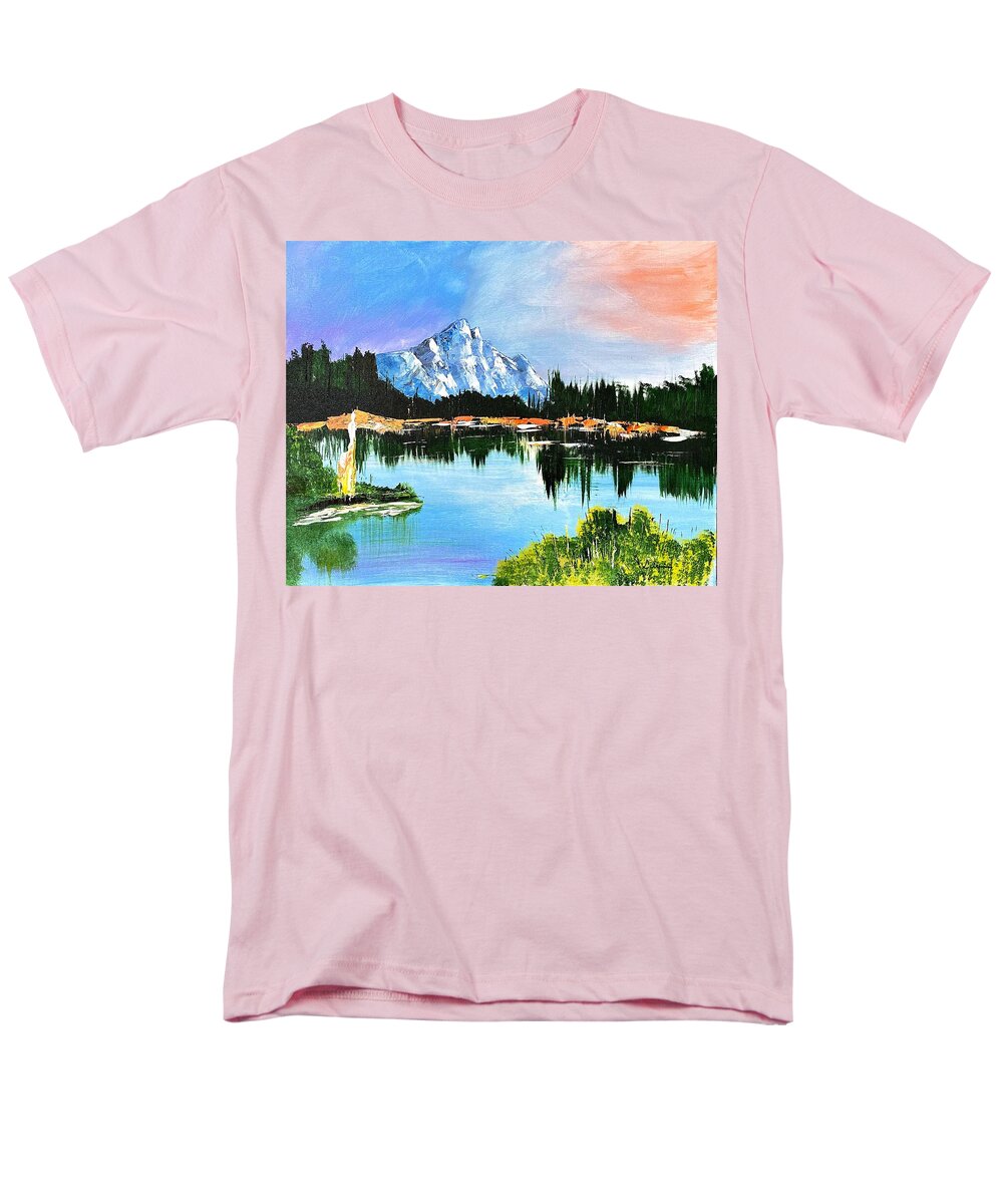 Mountain Lake at Sunset - Men's T-Shirt  (Regular Fit)