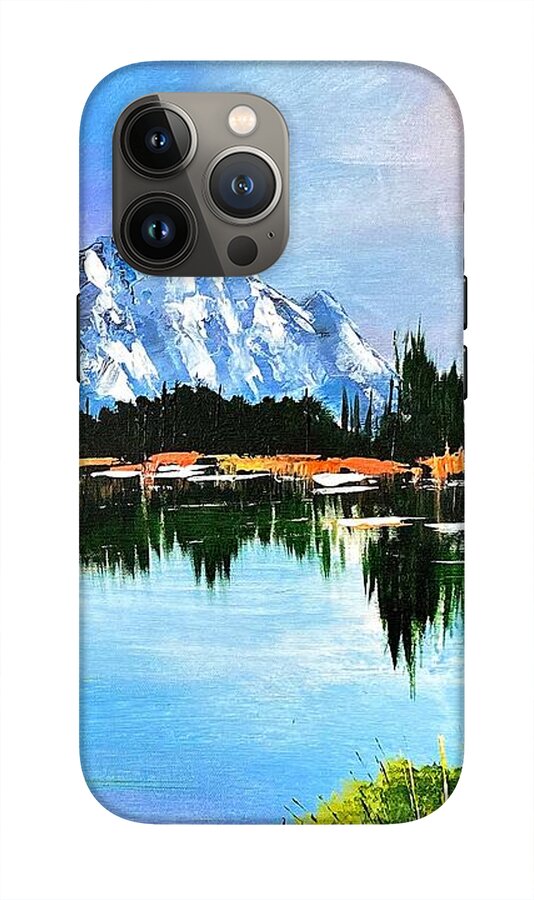 Mountain Lake at Sunset - Phone Case