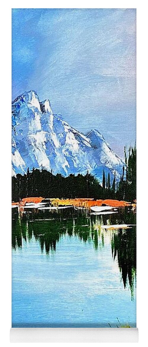 Mountain Lake at Sunset - Yoga Mat