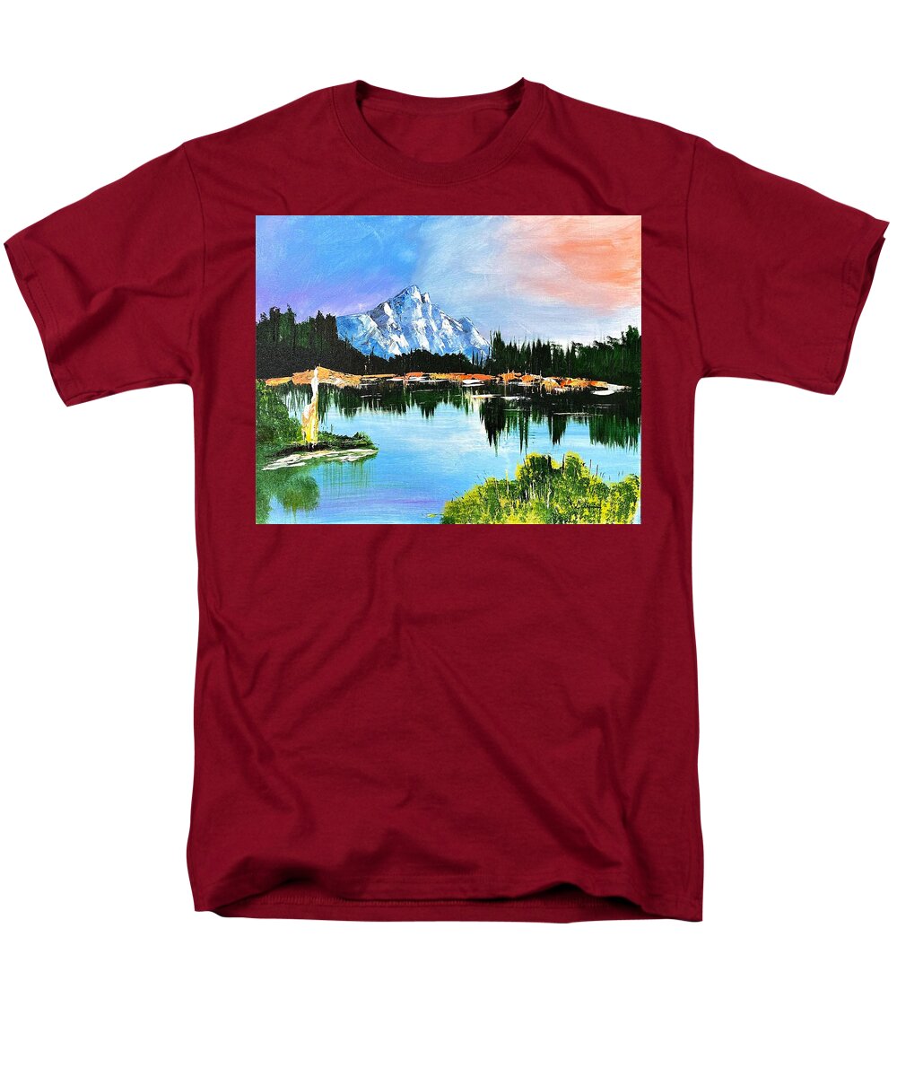 Mountain Lake at Sunset - Men's T-Shirt  (Regular Fit)