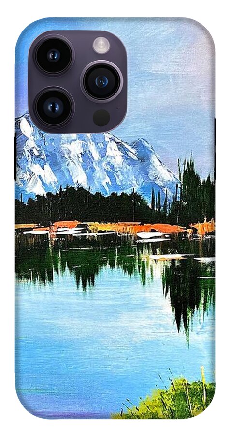 Mountain Lake at Sunset - Phone Case