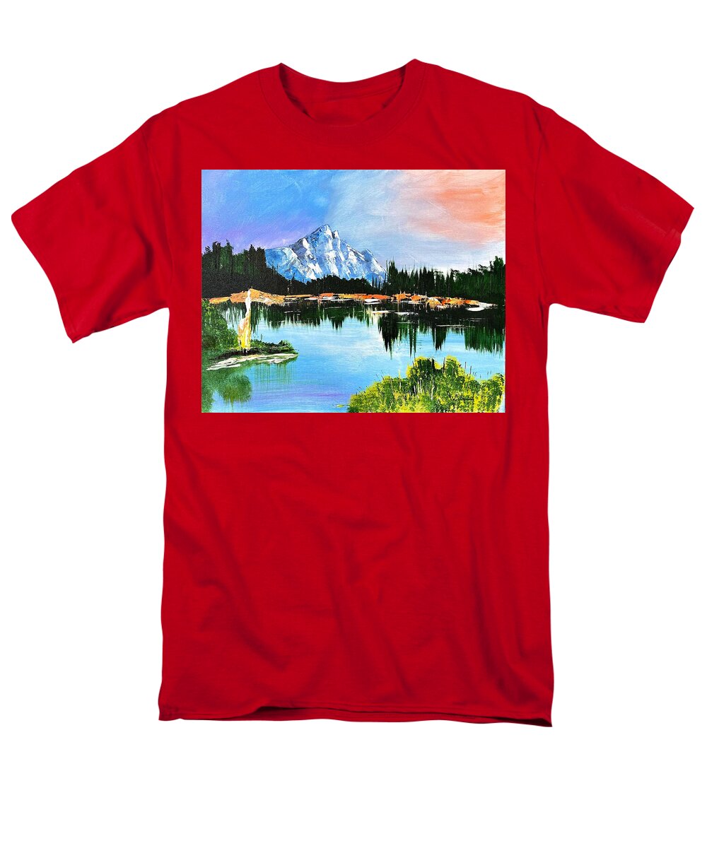 Mountain Lake at Sunset - Men's T-Shirt  (Regular Fit)