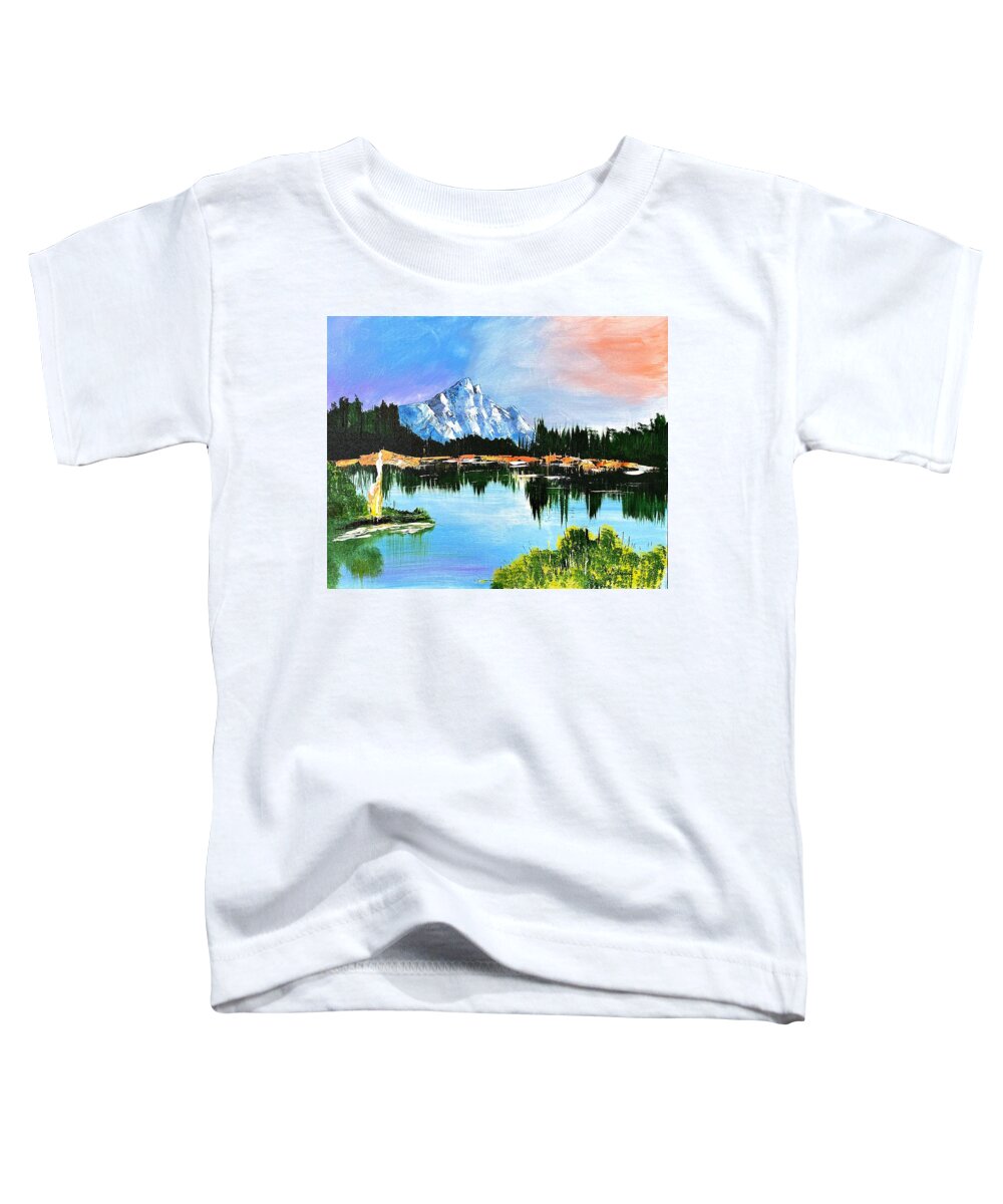 Mountain Lake at Sunset - Toddler T-Shirt