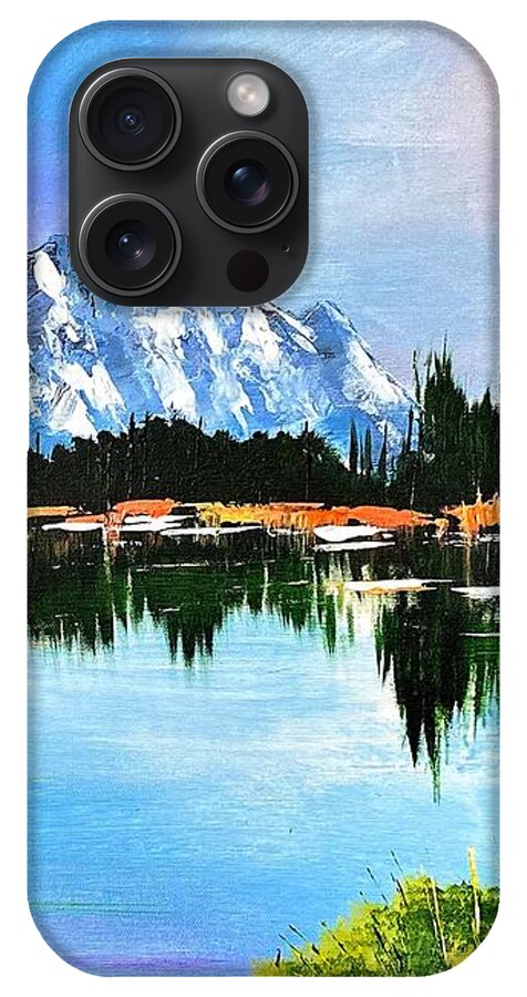 Mountain Lake at Sunset - Phone Case