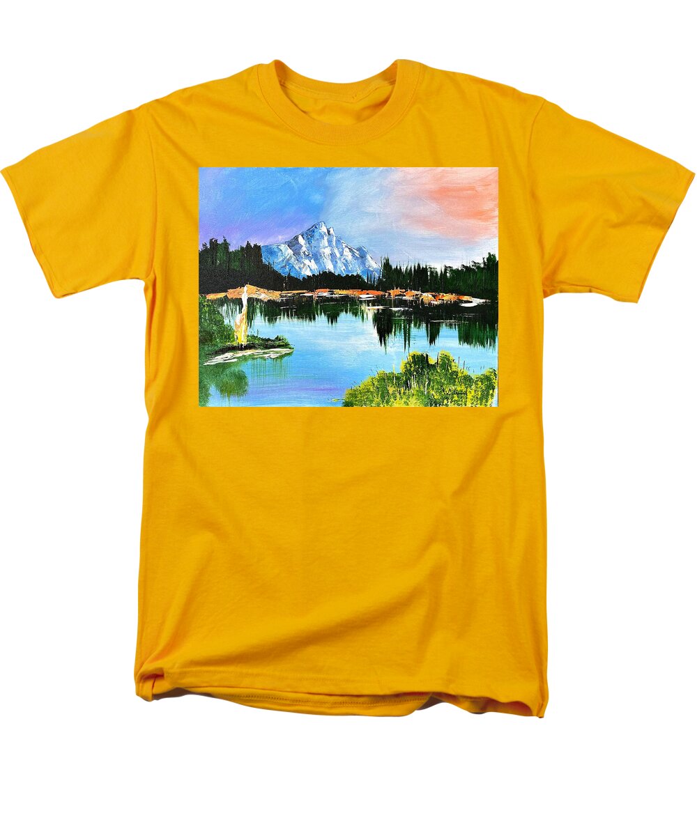 Mountain Lake at Sunset - Men's T-Shirt  (Regular Fit)