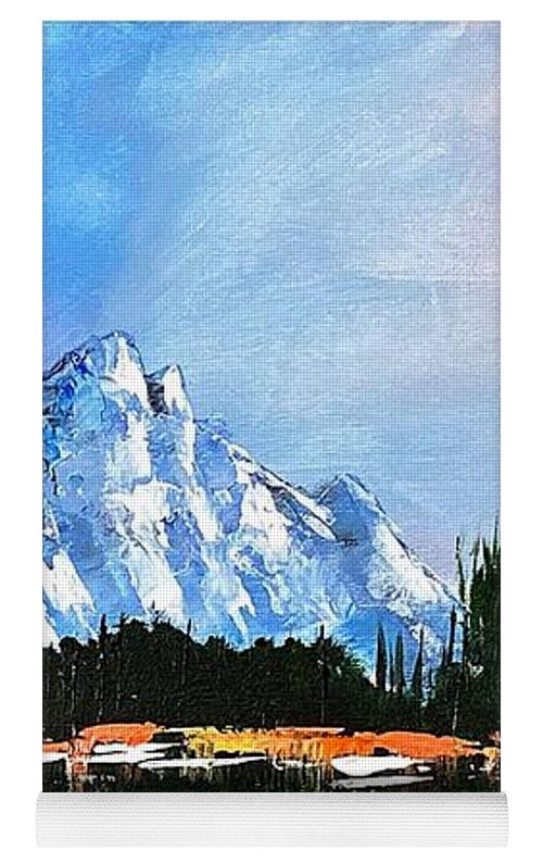 Mountain Lake at Sunset - Yoga Mat