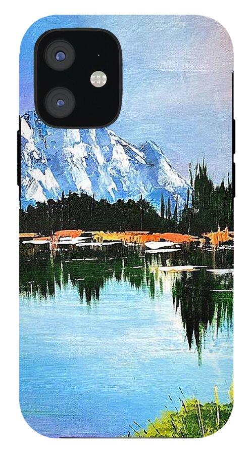 Mountain Lake at Sunset - Phone Case