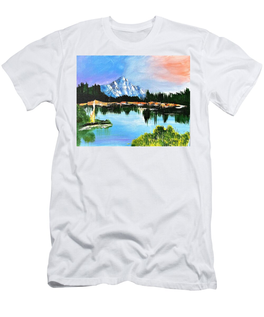 Mountain Lake at Sunset - T-Shirt