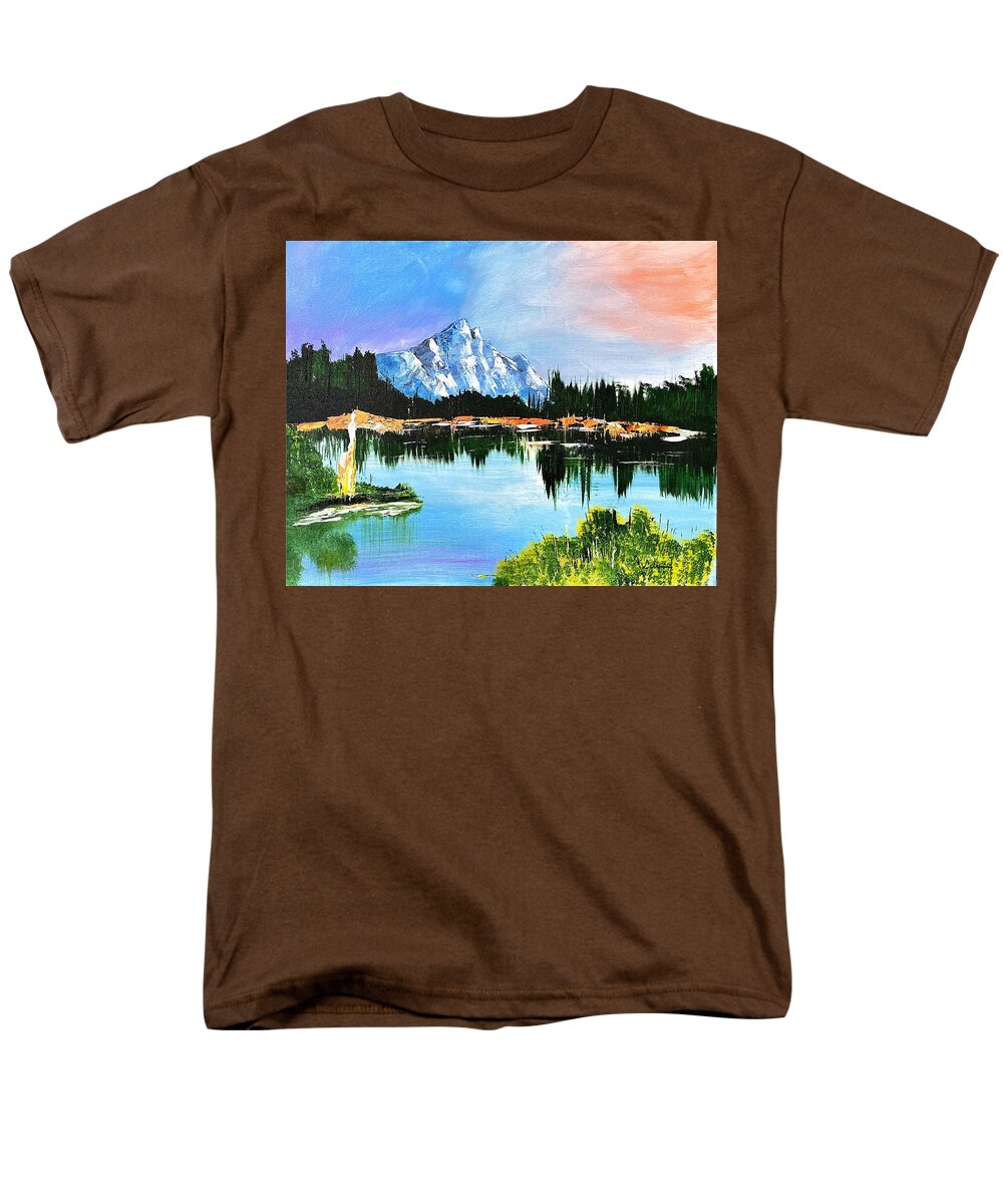 Mountain Lake at Sunset - Men's T-Shirt  (Regular Fit)
