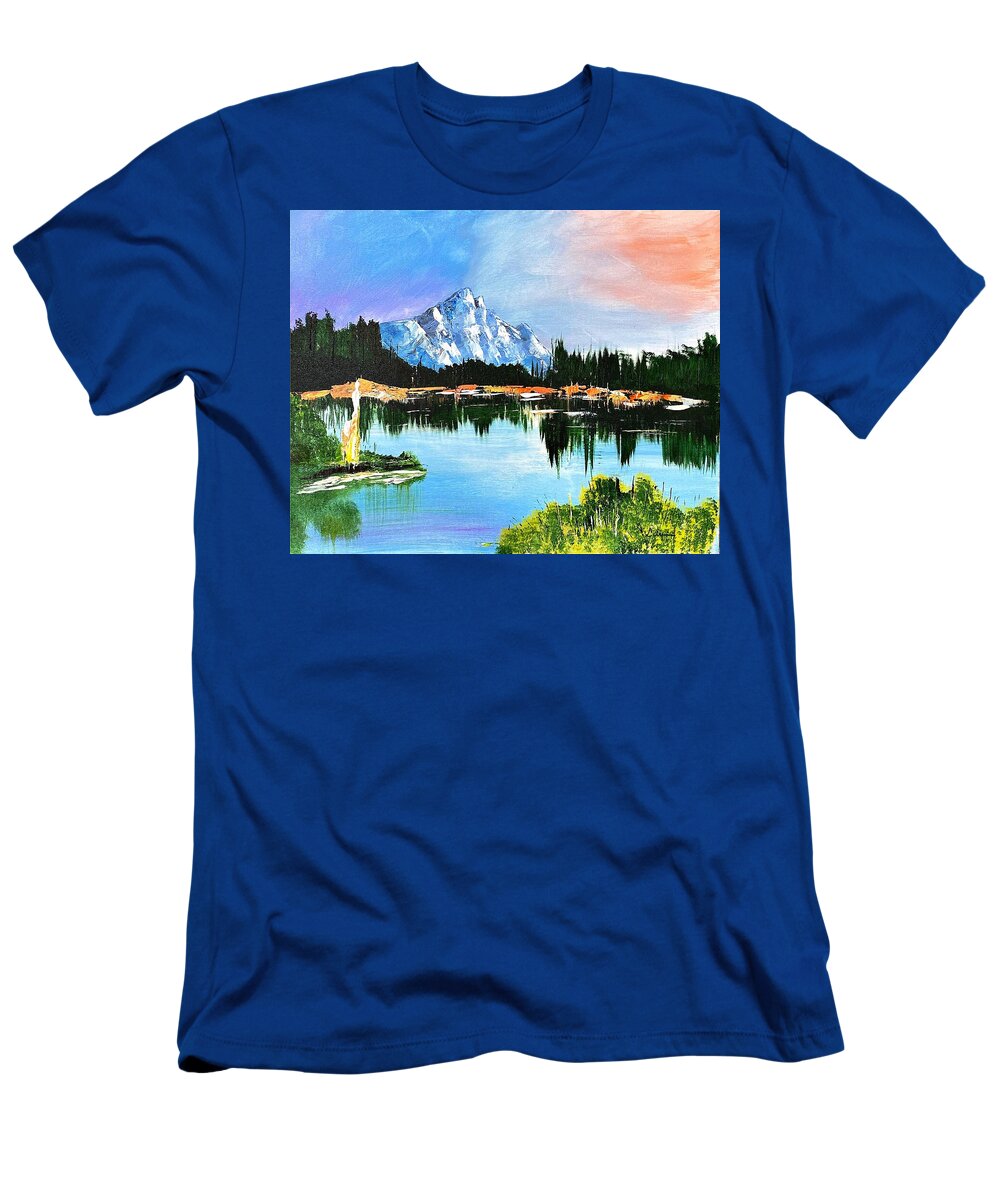 Mountain Lake at Sunset - T-Shirt
